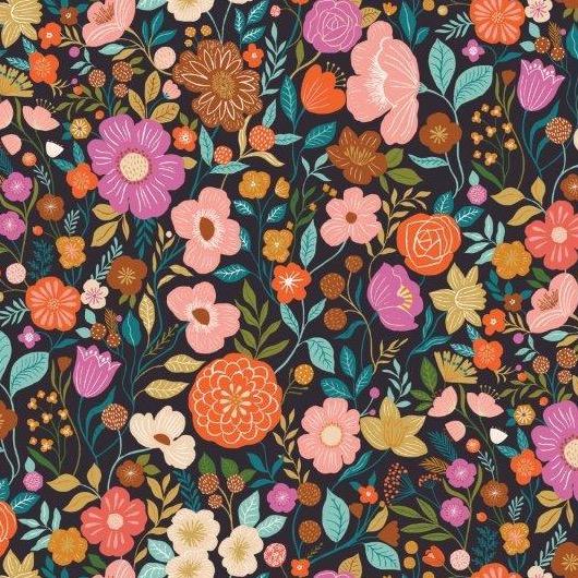 Floral Vibes on Chocolate - Weave & Woven