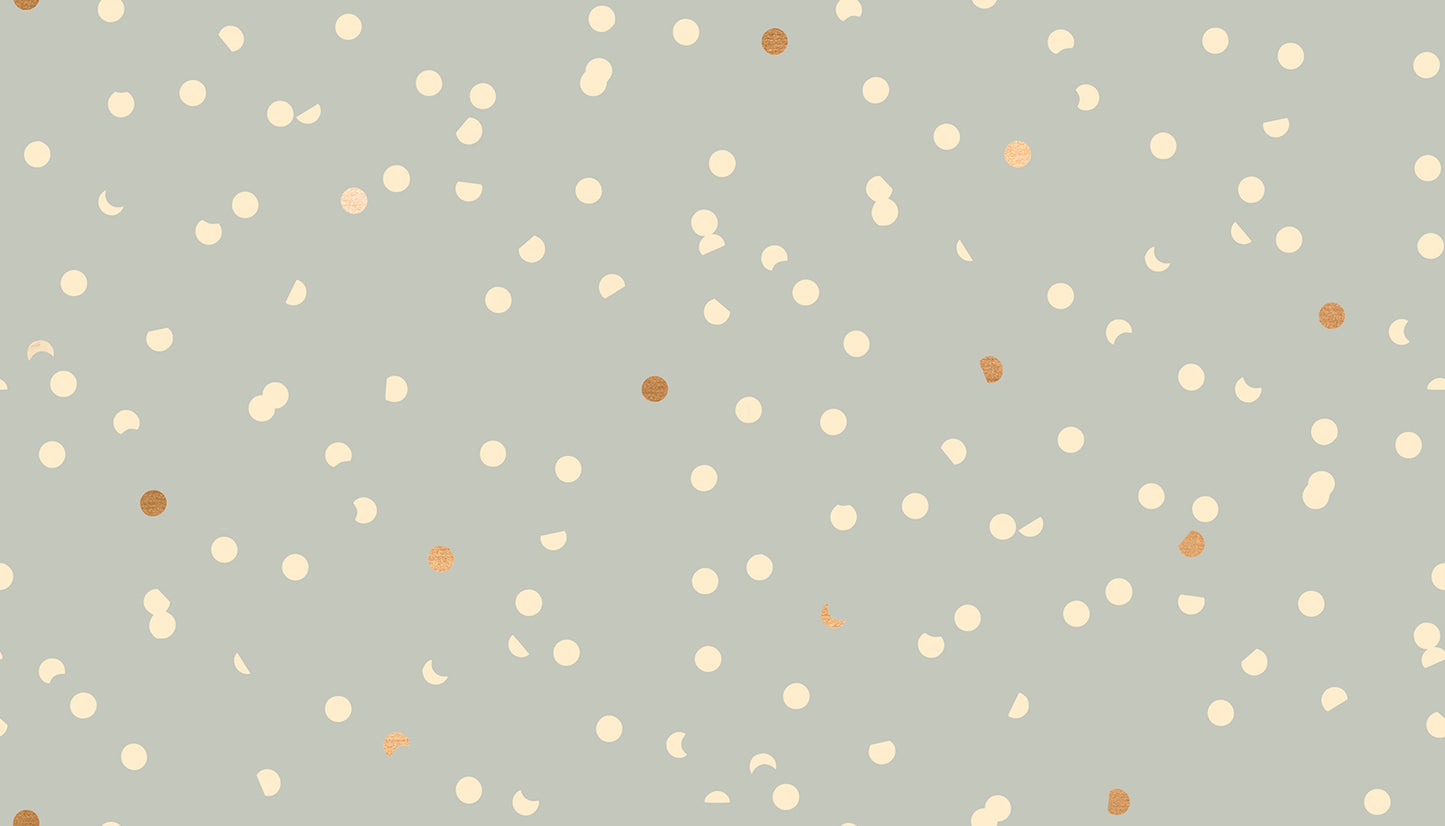 Hole Punch Dots on Pewter | Metallic Copper