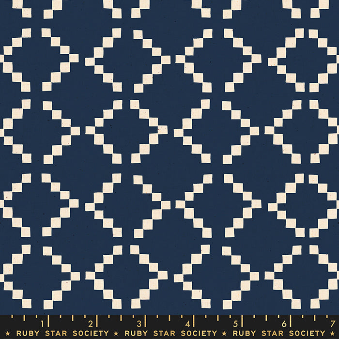 Tile in Navy - Weave & Woven