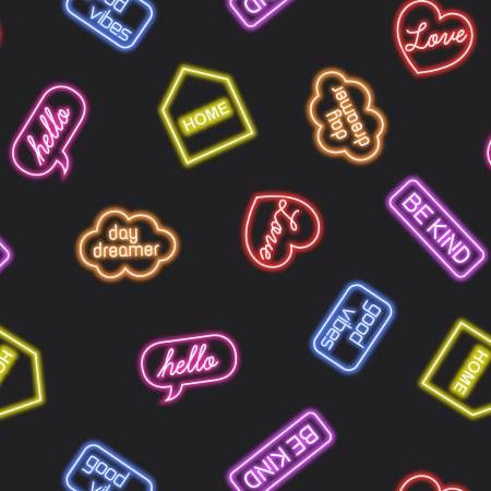 Neon Signs on Black | Glow in the Dark - Weave & Woven