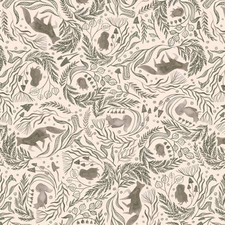 Woodland Toile on Cream - Weave & Woven
