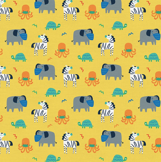 Mask up in Yellow - Weave & Woven