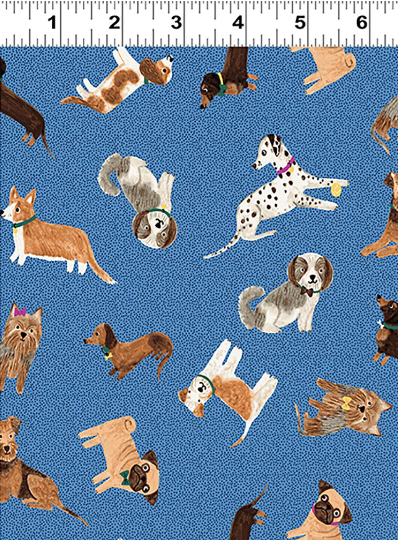 Pups on Denim - Weave & Woven