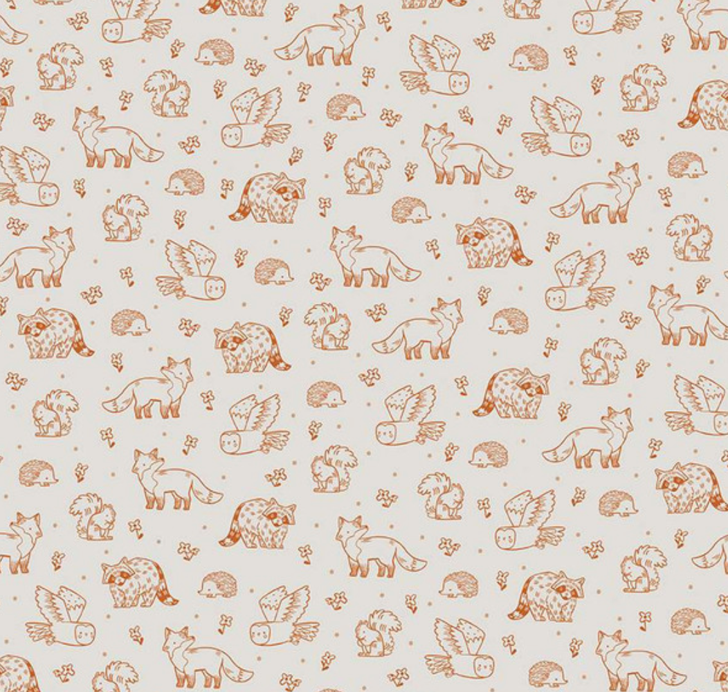 Woodland Animals on off White - Weave & Woven