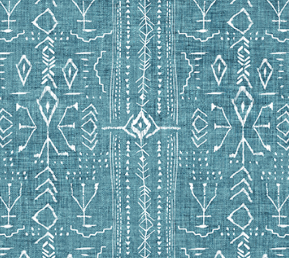 Forest Stripes on Heather Teal - Weave & Woven