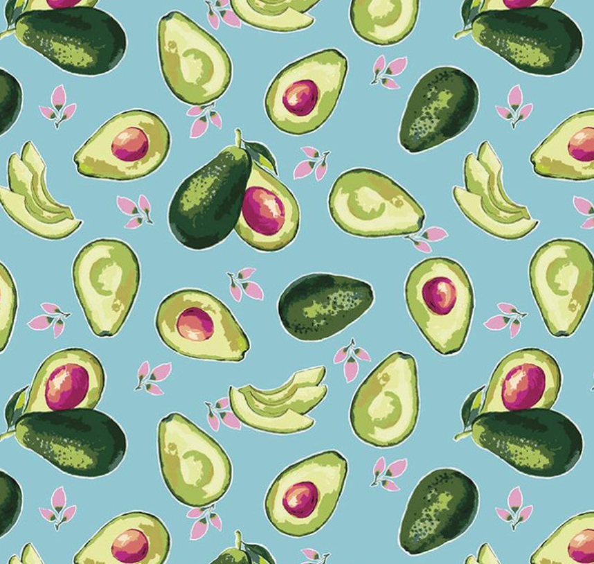 Lucy June Avocados on Aqua - Weave & Woven
