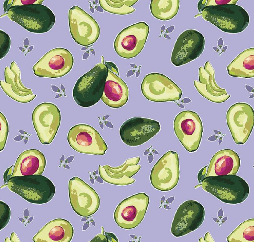Lucy June Avocados on Lilac - Weave & Woven