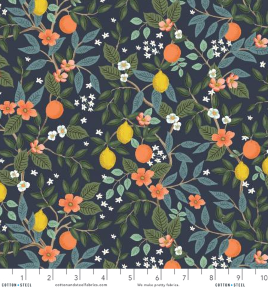 Citrus Grove on Navy - Weave & Woven