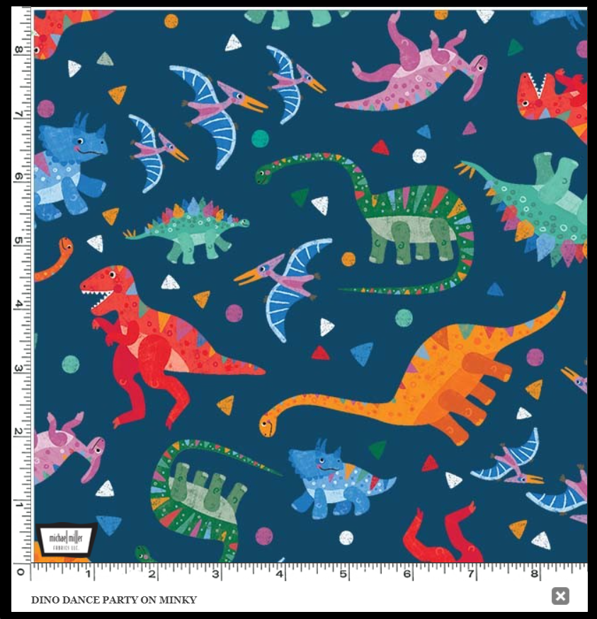 Dino Dance Party in Royal Blue - Weave & Woven