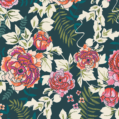 Everblooming Camellias in Aglow | Remnant 12" - Weave & Woven