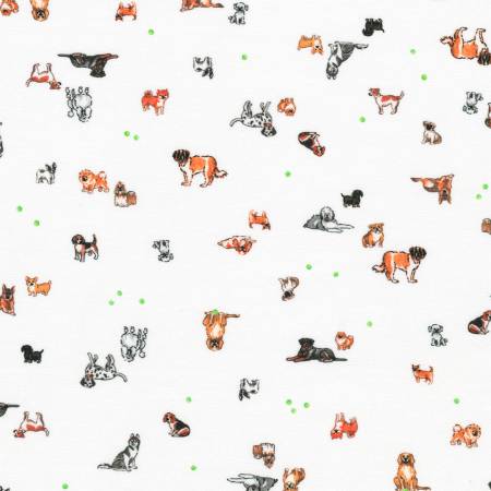 Small Dogs on White - Weave & Woven