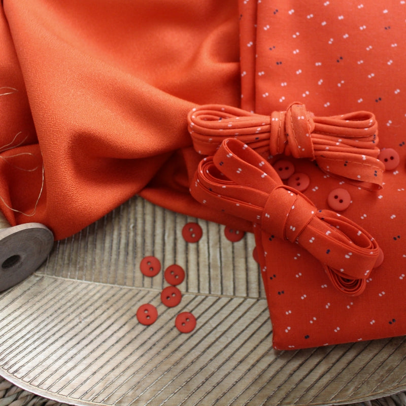 Tangerine | Viscose Crepe Fabric - Weave & Woven
