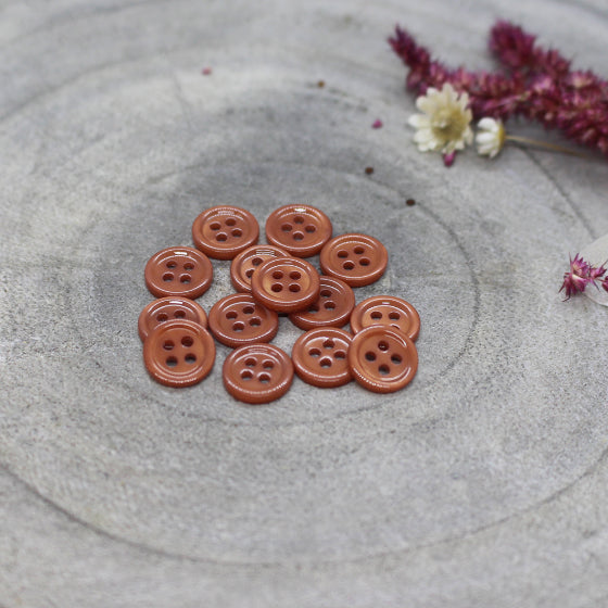Bliss Buttons in Chestnut | 9mm - Weave & Woven