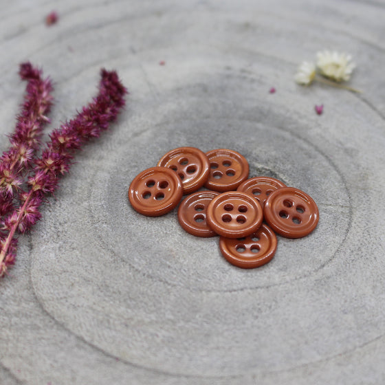 Bliss Buttons in Chestnut | 9mm - Weave & Woven