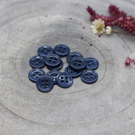 Bliss Buttons in Midnight | 9mm - Weave & Woven