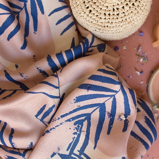Canopy in Cobalt | Viscose Crepe Fabric - Weave & Woven