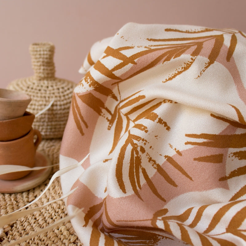 Canopy in Ochre | Viscose Crepe Fabric - Weave & Woven