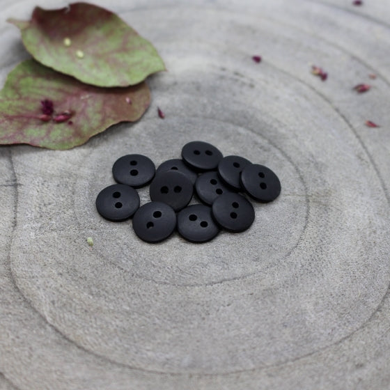 Classic Matte Buttons in Black | 10mm - Weave & Woven