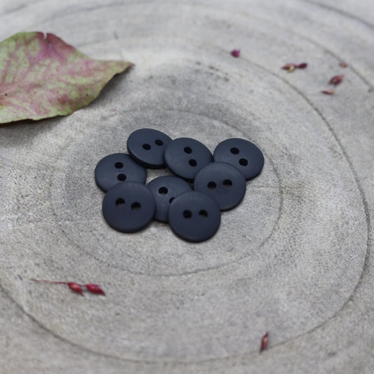 Classic Matte Buttons in Midnight | 12mm - Weave & Woven