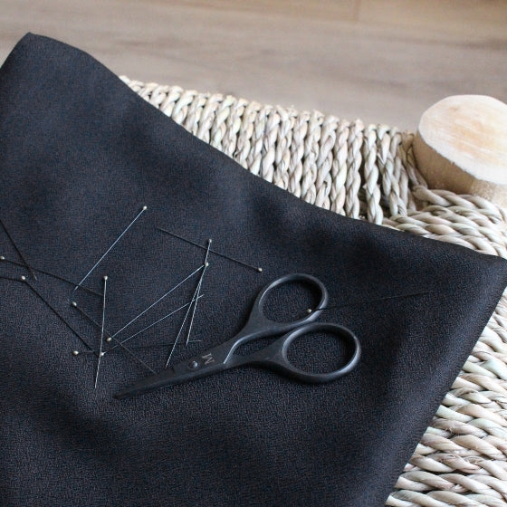 Black | Viscose Crepe Fabric - Weave & Woven