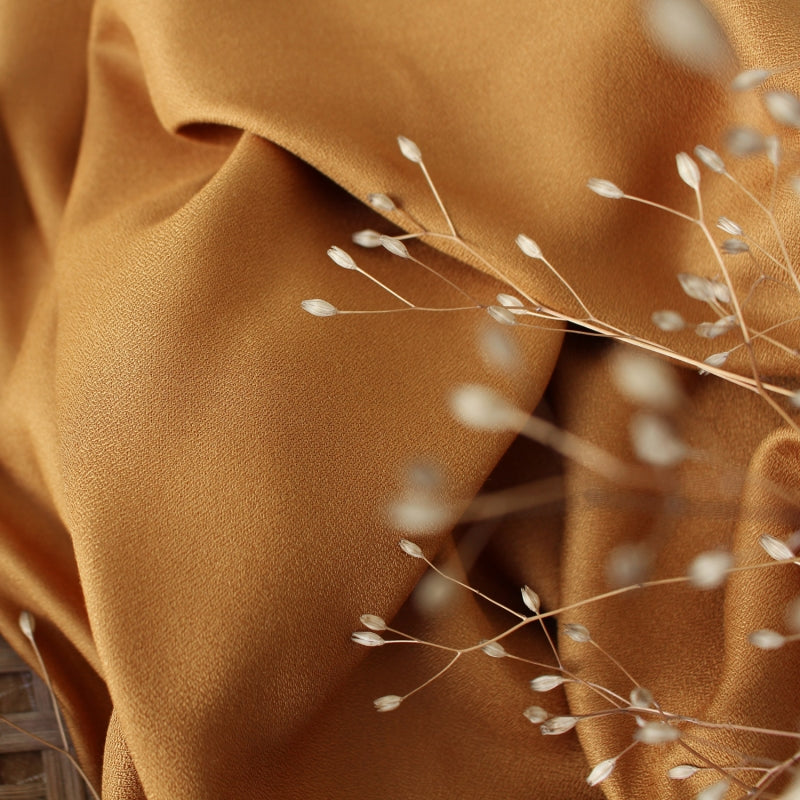 Ochre | Viscose Crepe Fabric - Weave & Woven