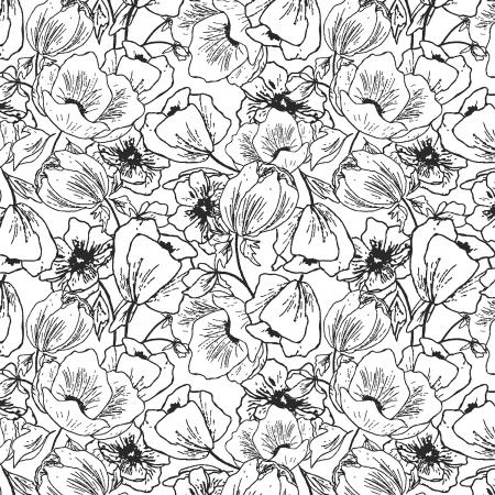 Anemones in Black & White - Weave & Woven