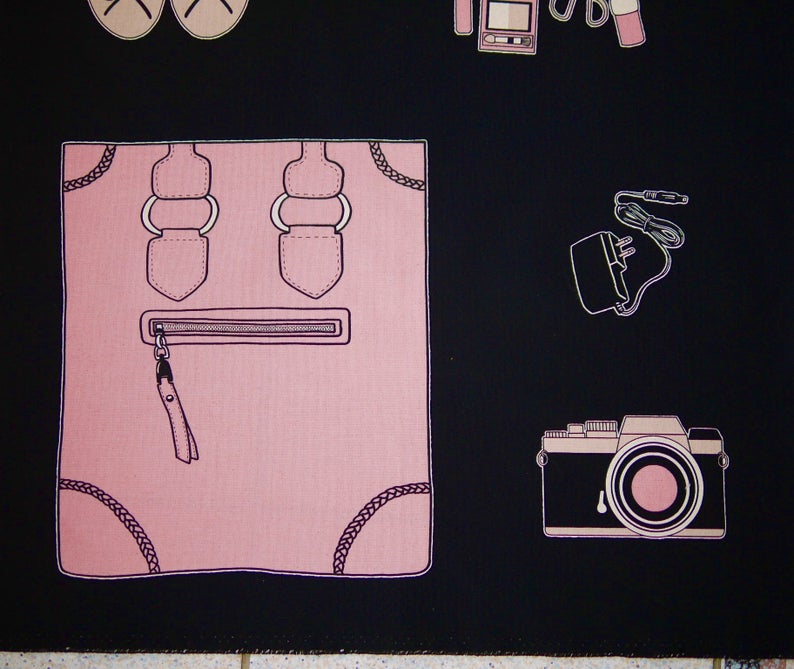 Sewing Trip in Rose | Canvas Panel - Weave & Woven