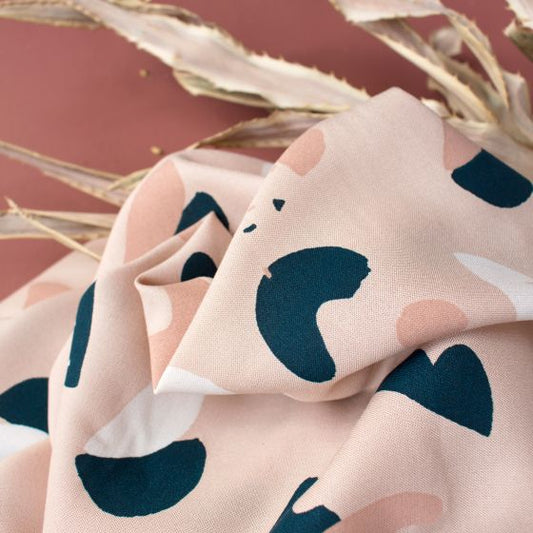 Oasis in Blush | Rayon Viscose Fabric - Weave & Woven