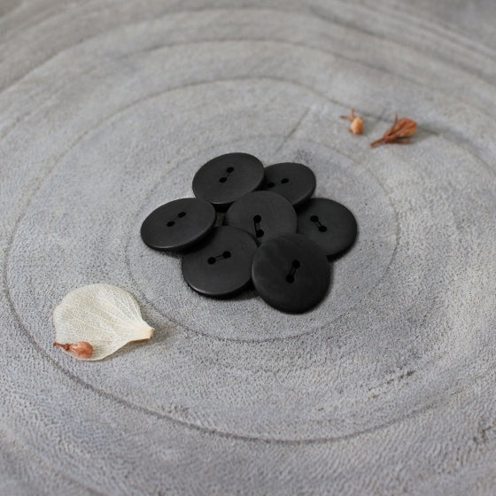 Palm Buttons in Black | 15mm - Weave & Woven