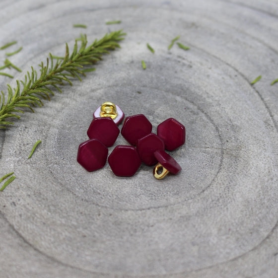 Quartz Buttons in Amarante | 10mm - Weave & Woven