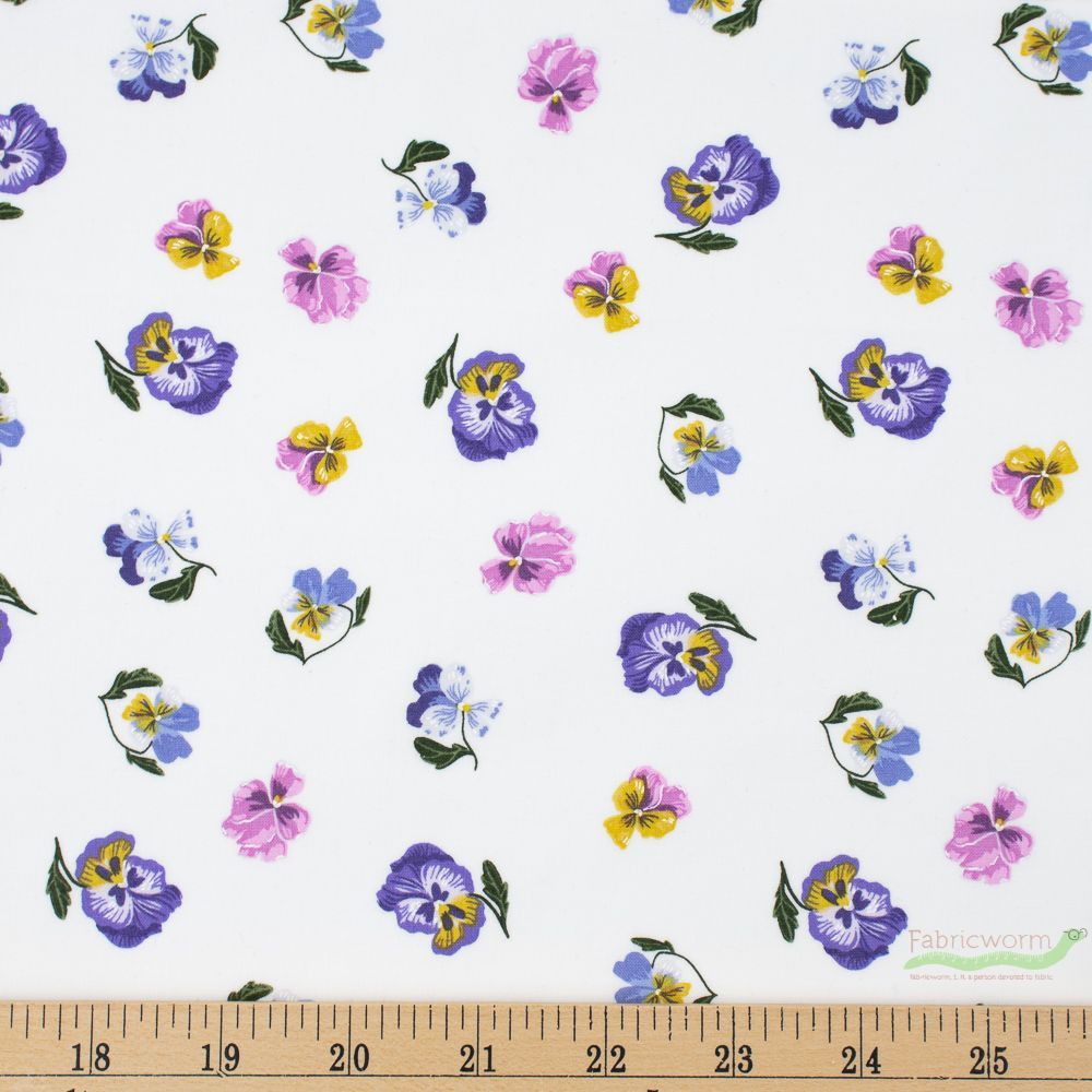 Ghostwood Pansies in White - Weave & Woven