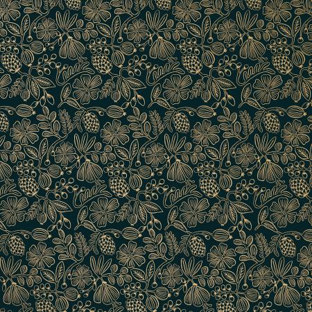 Moxie Floral in Black | Metallic - Weave & Woven