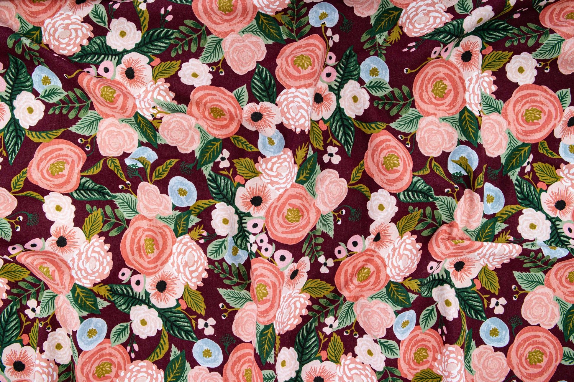 Juliet Roses in Burgundy | Canvas - Weave & Woven