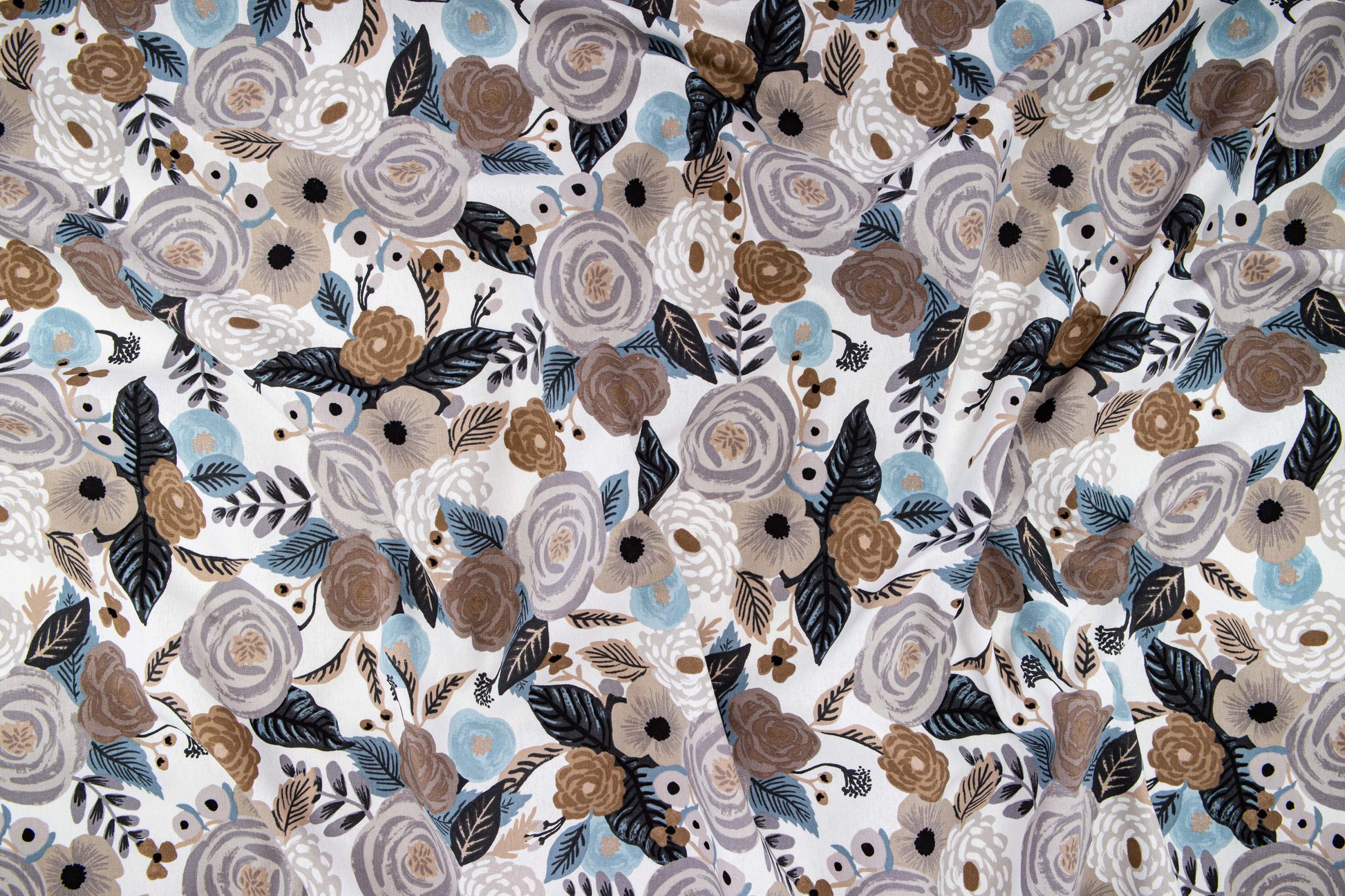 Juliet Roses in Linen | Canvas - Weave & Woven