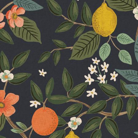Citrus Grove in Navy | Canvas - Weave & Woven
