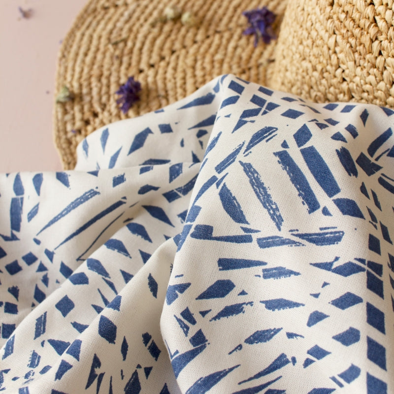 Shade in Cobalt | Rayon Viscose Fabric - Weave & Woven